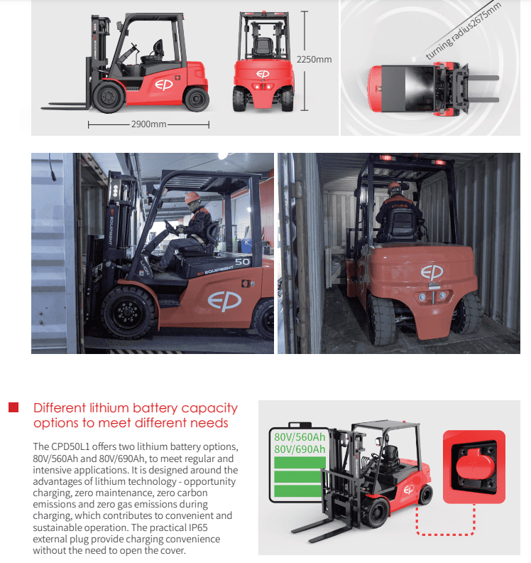 Xe nâng điện 5 tấn 2 